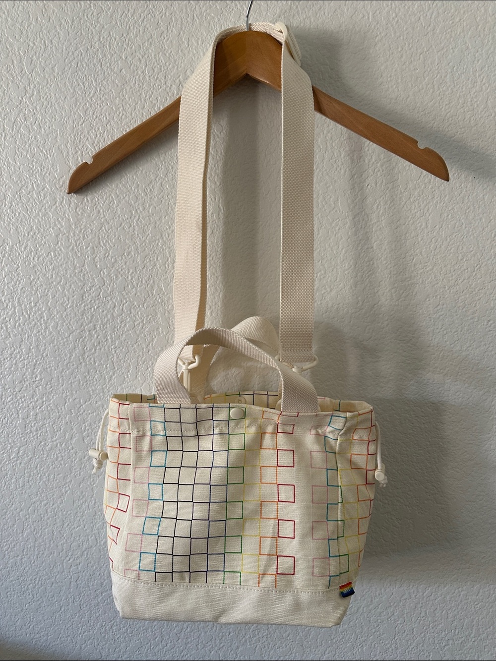 Vans Together as Ourselves Tote with Rainbow Grid